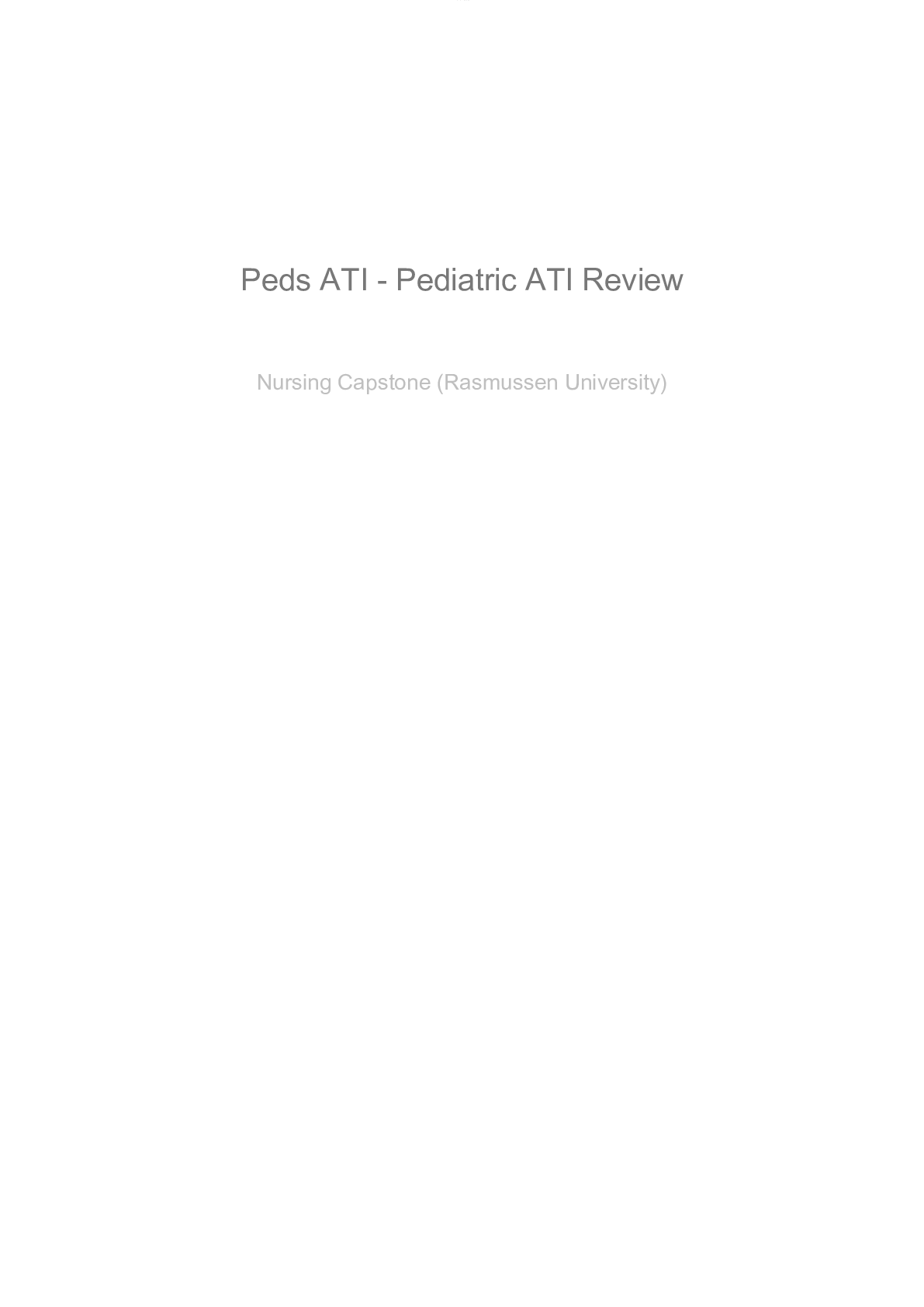Preview image for NUR 4909 Pediatric ATI Review Acute and infectious respiratory Epiglottitis chapter 17